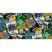 Noordwand behang good vibes club posters groen en oranje - thumbnail