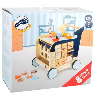 Small Foot - houten activiteiten loopwagen walvis