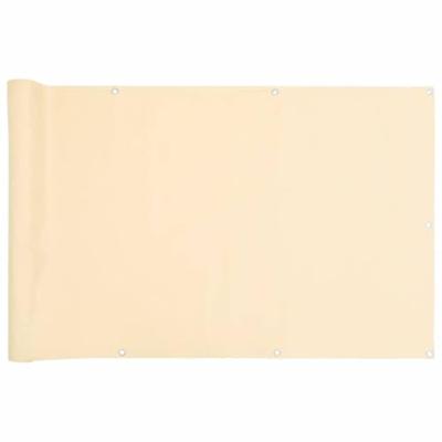 VidaXL Balkonscherm 400x120 cm pvc crèmekleurig