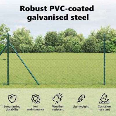 VidaXL Hexagon hek groen 1,2 x 100 m pvc
