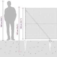 VidaXL Afrasteringspaal grijs 10 x 1,4 m (16 x 16 mm gaas) - thumbnail