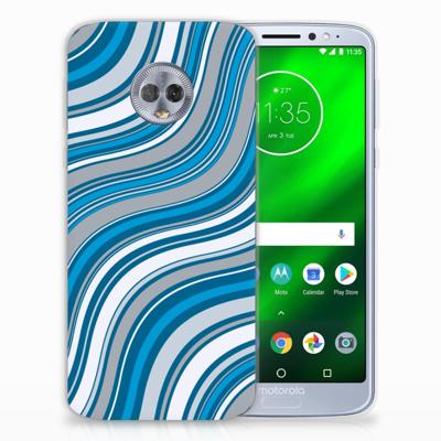 Motorola Moto G6 Plus TPU bumper Waves Blue Motorola Moto G6 Plus TPU bumper Waves Blue