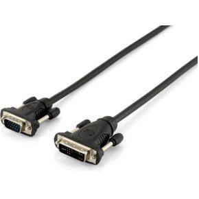 Equip VGA-kabel DVI analoog 12+5 HDB15 1,8 m zwart