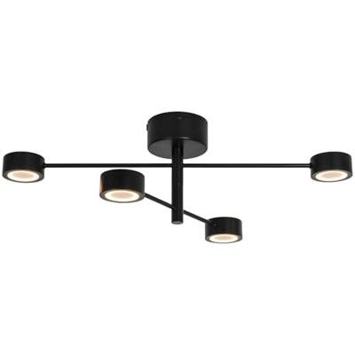 Nordlux 4-lichts plafondlampClyde design zwart - 2412260103
