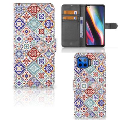 Motorola Moto G 5G Plus | Bookcase | Tiles Color