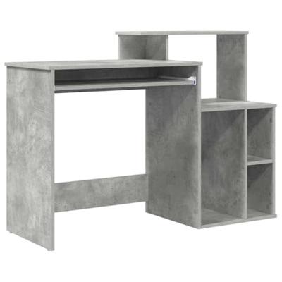 Bureau met Opbergruimte Betongrijs 120,5 x 44 x 88,5 cm