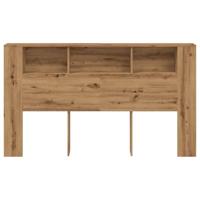 Hoofdbordkast 180x18,5x102,5 cm bewerkt hout artisanaal eiken - thumbnail