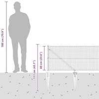 VidaXL Afrasteringspaal grijs 25 x 0,6 m (25 x 25 mm gaas) - thumbnail