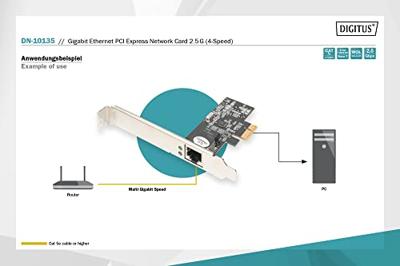 Digitus DN-10135 Netwerkkaart 2.5 GBit/s PCI-Express Digitus DN-10135 Netwerkkaart 2.5 GBit/s PCI-Express