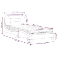Bed met matras kunstleer zwart 90x190 cm - thumbnail