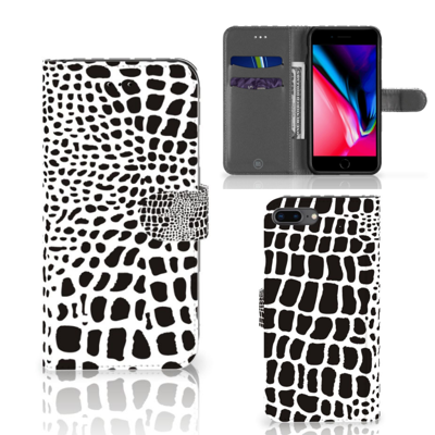 Apple iPhone 7 Plus | 8 Plus | Telefoonhoesje | Met pasjeshouder | Slangenprint
