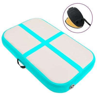 VidaXL Gymnastiekmat met pomp opblaasbaar 60x100x20 cm pvc groen