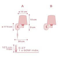Dalber Kinderkamer wandlampStar Light soft roze - 82219S - thumbnail