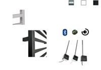 Elektrische Radiator Sanicare Qubic 126.4x60 cm 773W Mat Zwart Met Thermostaat Zwart En Bluetooth Sanicare - thumbnail