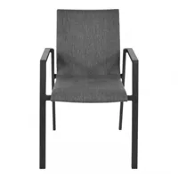 Fardau Negro Stapelstoel aluminium antraciete tuinstoel - thumbnail