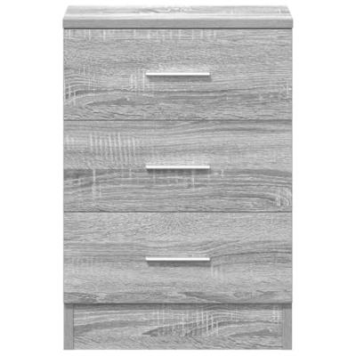Nachtkastjes 2 st 38x35x56 cm bewerkt hout grijs sonoma eiken
