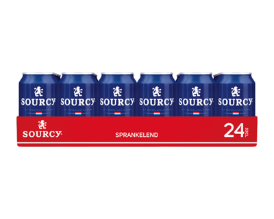 Sourcy rood mineraalwater sprankelend (24x33cl)