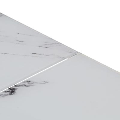 Salontafel roestvrijstaal en gehard glas zilverkleurig