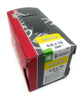 DynaPlus Schroeven Unischroef PK TX-20 4.0X16 Verzinkt Voldraad 200st. DynaPlus Schroeven Unischroef PK TX-20 4.0X16 Verzinkt Voldraad 200st.