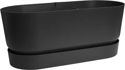 Elho Greenville terrace Trough kunststof bloembak 80 living black