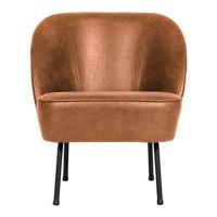 WOOOD Fauteuil 'Vogue' Eco-leder, kleur Cognac - thumbnail