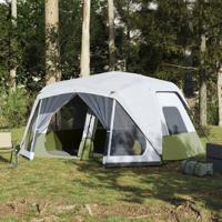 VidaXL Tent met led 10-persoons snelontgrendeling lichtblauw - thumbnail