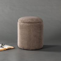 Nohr Poef 'Maigan' Rib, kleur Bruin - thumbnail