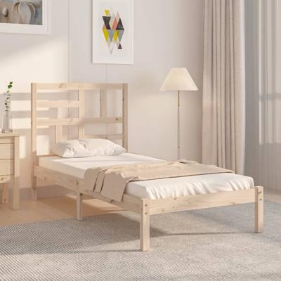 Bedframe massief hout 75x190 cm Bedframe massief hout 75x190 cm