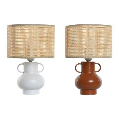 Bureaulamp Home ESPRIT Wit Natuurlijk Terra cotta Metaal Bamboe 50 W 220 V 22 x 22 x 33 cm (2 Stuks) Bureaulamp Home ESPRIT Wit Natuurlijk Terra cotta Metaal Bamboe 50 W 220 V 22 x 22 x 33 cm (2 Stuks)