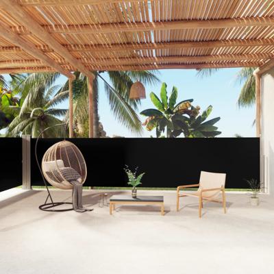 VidaXL Windscherm uittrekbaar 140x1000 cm zwart