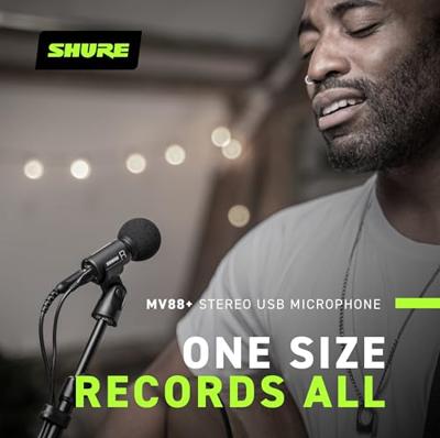 Shure MV88+Stereo-USB usb microfoon - thumbnail