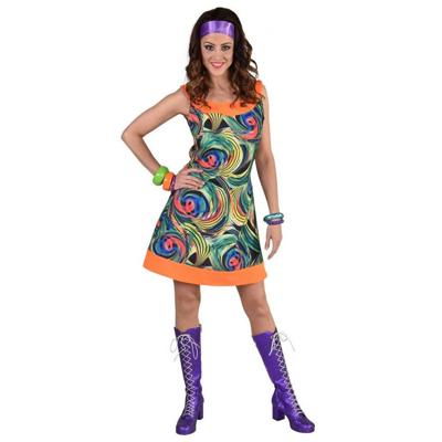 Hippie jurk "green circles"