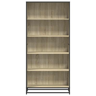 Boekenkast 80,5x35x170,5 cm bewerkt hout sonoma eikenkleurig