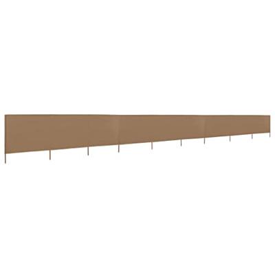 Windscherm 9-panelen 1200x160 cm stof taupe