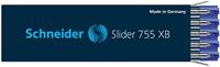 10 Schneider Slider 755 XB balpenvullingen blauw - thumbnail