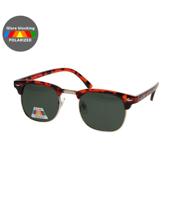 Spectrum polarized zonnebril club vierkant havana goud groen unisex - thumbnail