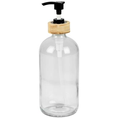 Urban Living Zeeppompje|zeepdispenser - glas|bamboe - 0.5L