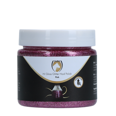 Excellent Horse Hi Gloss Glitter Hoof Polish Pink 150 ml