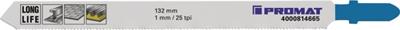 Promat/Tecwerk Decoupeerzaagblad | totale lengte 132 mm | tandverdeling 1 mm | BIM | 5 stuks / kaart - 4000814665