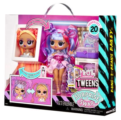 LOL Surprise Tweens Surprise Swap Fashion Doll- Buns-2- Braids Bailey - 1 Tweens-pop 17 cm, 1 mini-stylinghoofd en accessoires LOL Surprise Tweens Surprise Swap Fashion Doll- Buns-2- Braids Bailey - 1 Tweens-pop 17 cm, 1 mini-stylinghoofd en accessoires