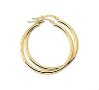 TFT Creolen Ronde Buis Geelgoud Glanzend 2.5 mm x 35 mm - thumbnail