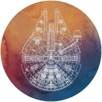 Komar Into Adventure; Komar Dots Behangcirkel Star Wars - Millennium Falcon - DD1-027 - thumbnail