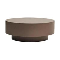 Kave Home Garbet salontafel Ø80 cm cement Bruin - thumbnail