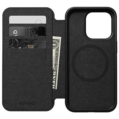 Nomad Modern Horween leather folio iPhone 15 Pro - Rustic Brown