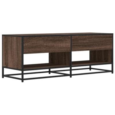 Tv-meubel 120,5x40x46 cm bewerkt hout metaal bruin eikenkleur