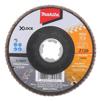 Makita Accessoires Lamellenschuurschijf X-LOCK 125mm Z120 - D-76037 - D-76037