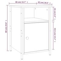 Nachtkastjes 2 st 40x42x60 cm bewerkt hout grijs sonoma eiken - thumbnail
