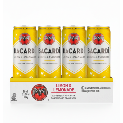 Bacardi limon & lemonade blik (12x 25cl)