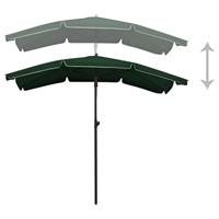 VidaXL Parasol met paal 200x130 cm groen - thumbnail