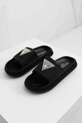 Guess Rubber Slippers Dames Zwart - Maat 37/38 - Kleur: Zwart | Soccerfanshop